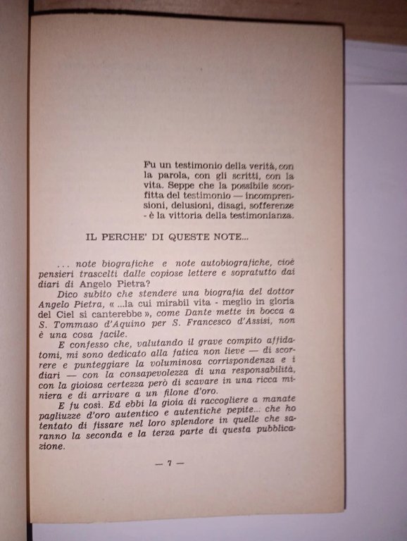 ANGELO PIETRA. banchiere che cercava "oro di cielo"