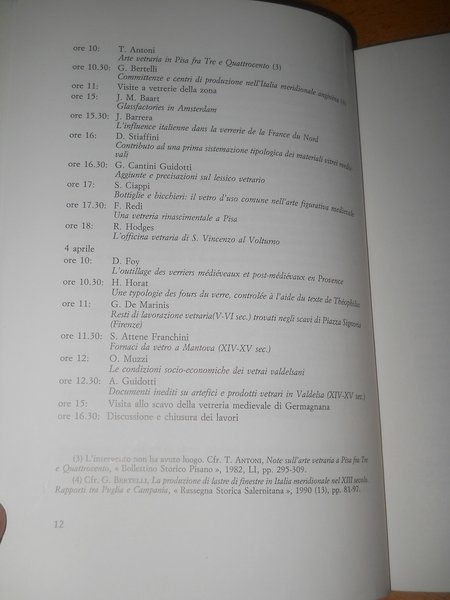 Archeologia e storia della produzione del vetro preindustriale