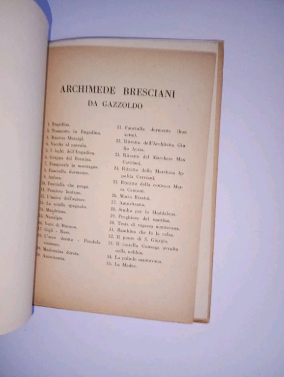 ARCHIMEDE BRESCIANI da GAZOLDO e MARIO LOMINI - mostra pittori …