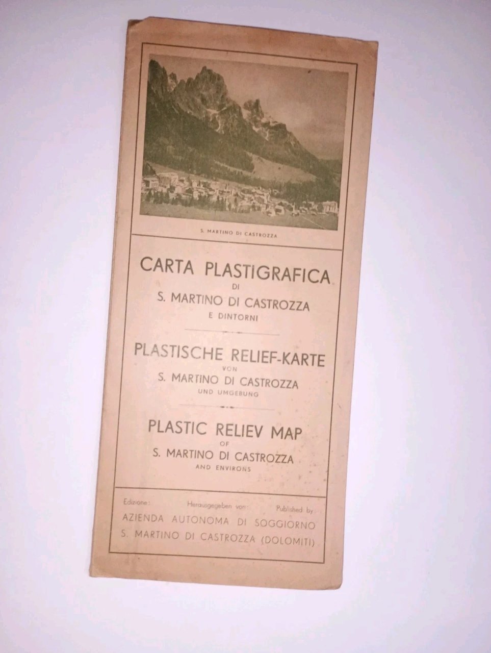 CARTA PLASTIGRAFICA DI S.MARTINO DI CASTROZZA E DINTORNI | Immagine principale