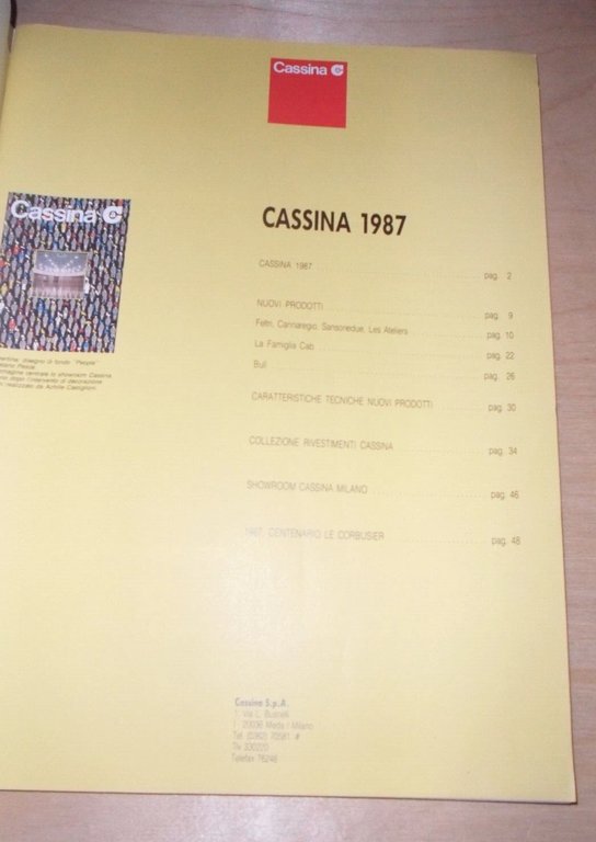catalogo CASSINA 1987