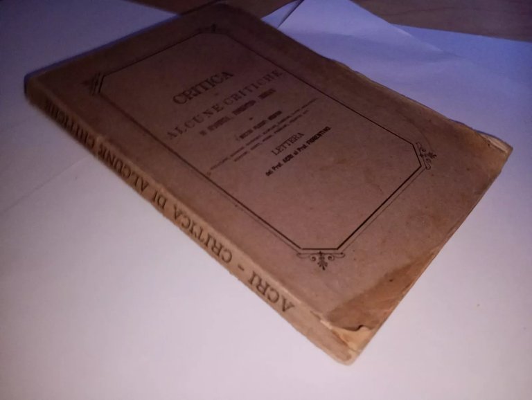 critica di alcune critiche