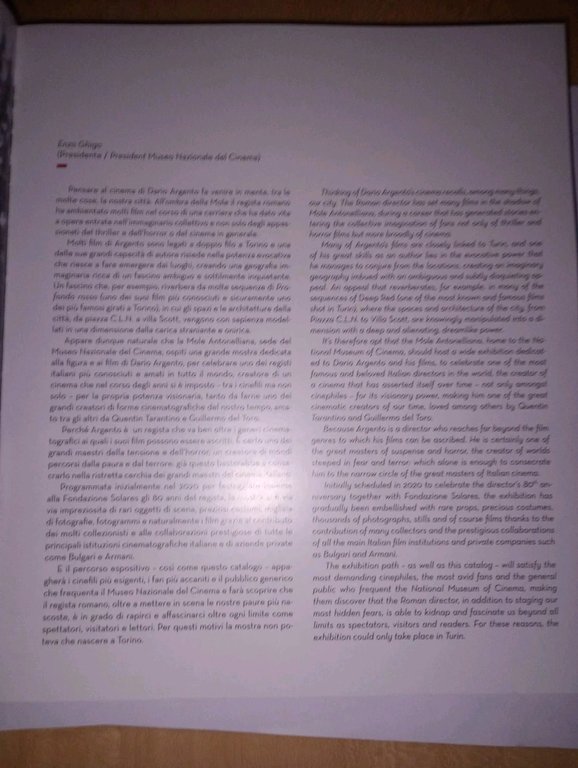 DARIO ARGENTO, Museo Nazionale del cinema - Silvana 2022