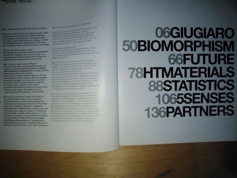 GIUGIARO architettura, Design for architecture. annual 010 - 2010