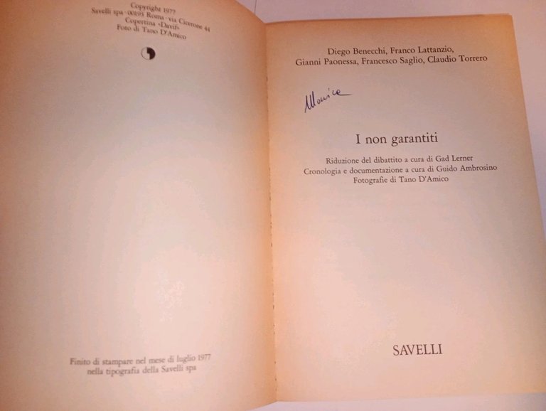 I non garantiti. il movimento del '77 nelle università. cinque …