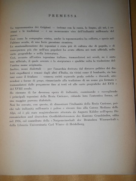 I principali toponimi della Rezia Curiense. documenti sulle alpi centrali …