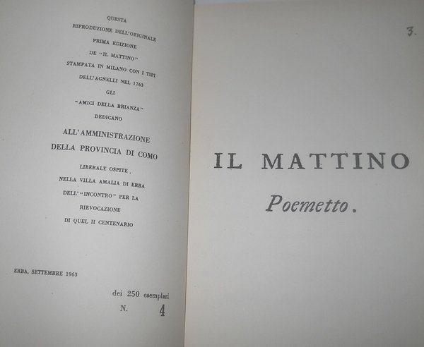 Il Mattino. Poemetto