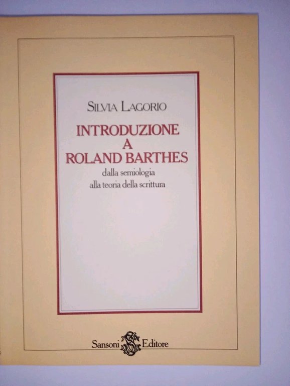 Introduzione a ROLAND BARTHES