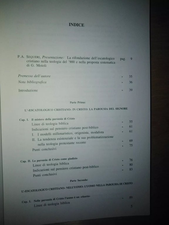 l'"escatologico cristiano". proposta sistematica