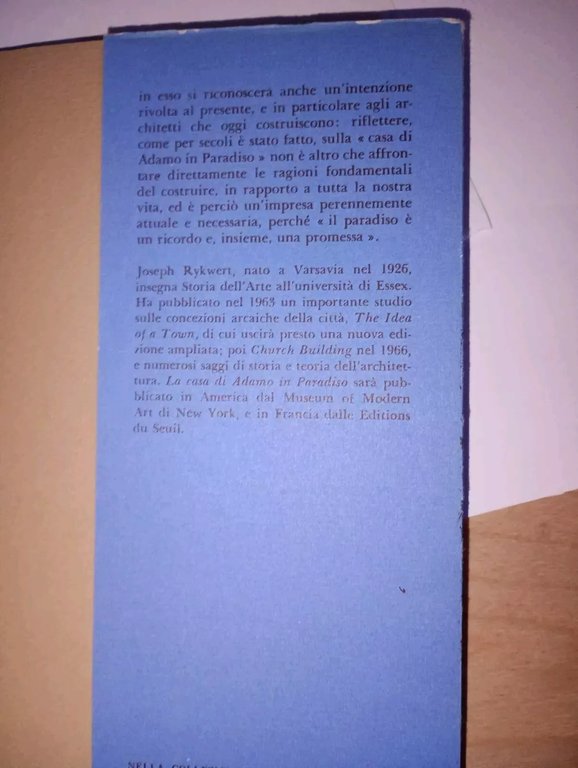 la casa di Adamo in paradiso - Adelphi, 1972 (architettura)