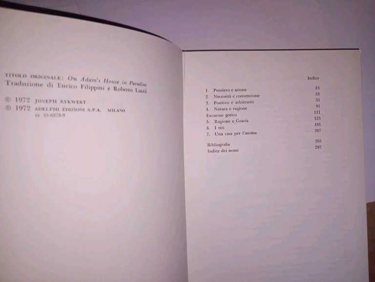 la casa di Adamo in paradiso - Adelphi, 1972 (architettura)