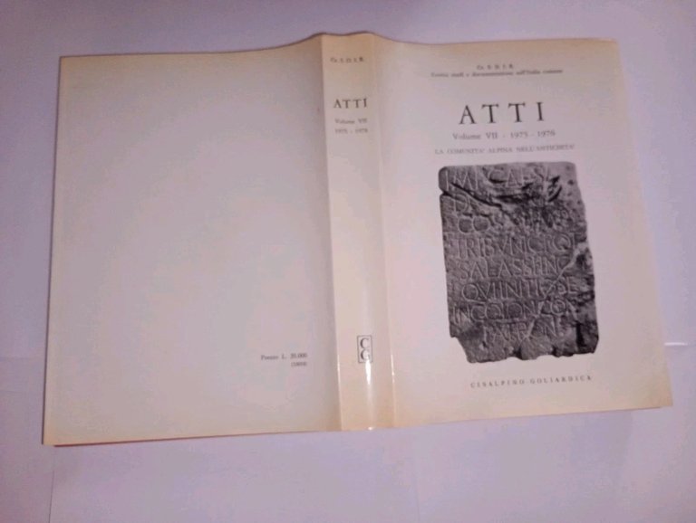 La comunità alpina nell'antichità. Atti volume VII 1975-1976