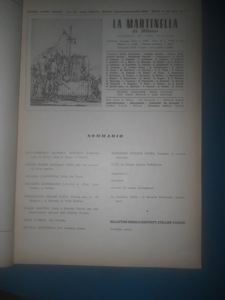 LA MARTINELLA DI MILANO FASCICOLO VIII-IX 1966