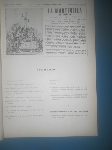 LA MARTINELLA DI MILANO FASCICOLO X 1966