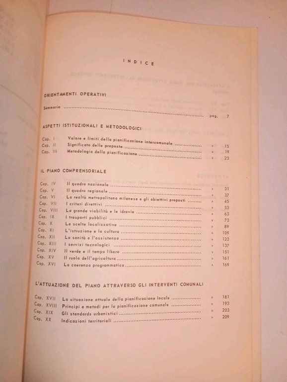 la pianificazione dell'area metropolitana milanese. Orientamenti operativi