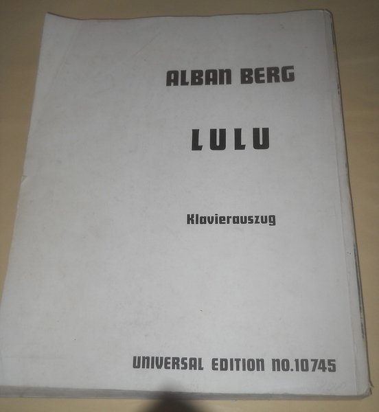 Lulu. klavierauszug