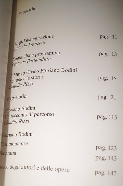 Lumen claro 2000. al maestro Floriano Bodini