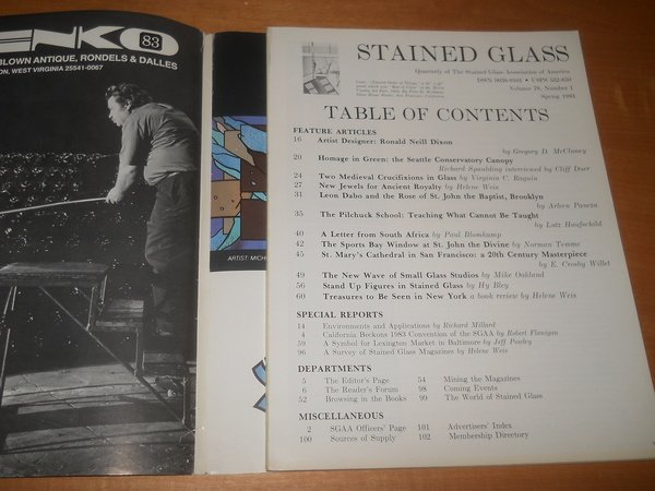 magazine STAINED GLASS vol. 78 n. 1 spring 1983