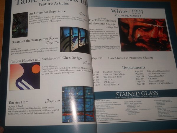 magazine STAINED GLASS winter 1997