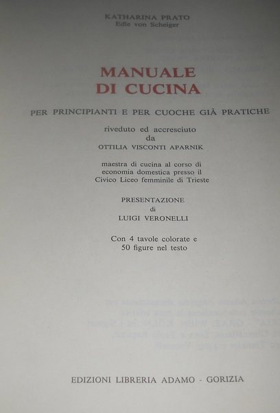 Manuale di cucina