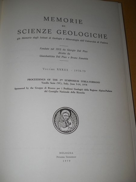 Memorie di scienze geologiche. volume XXXIII 1978-79