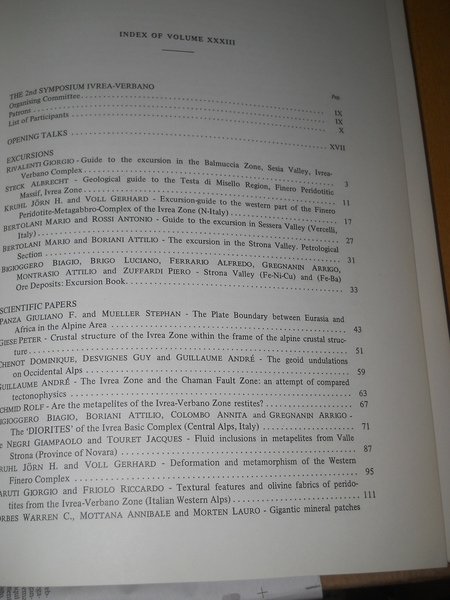 Memorie di scienze geologiche. volume XXXIII 1978-79