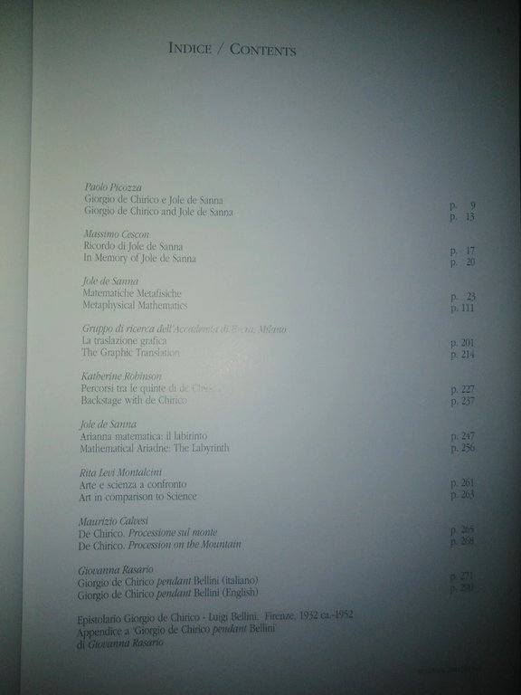 Metafisica. Quaderni della fondazione Giorgio e Isa De Chirico