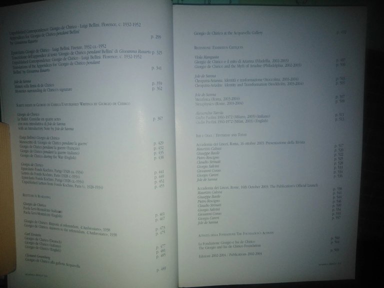 Metafisica. Quaderni della fondazione Giorgio e Isa De Chirico