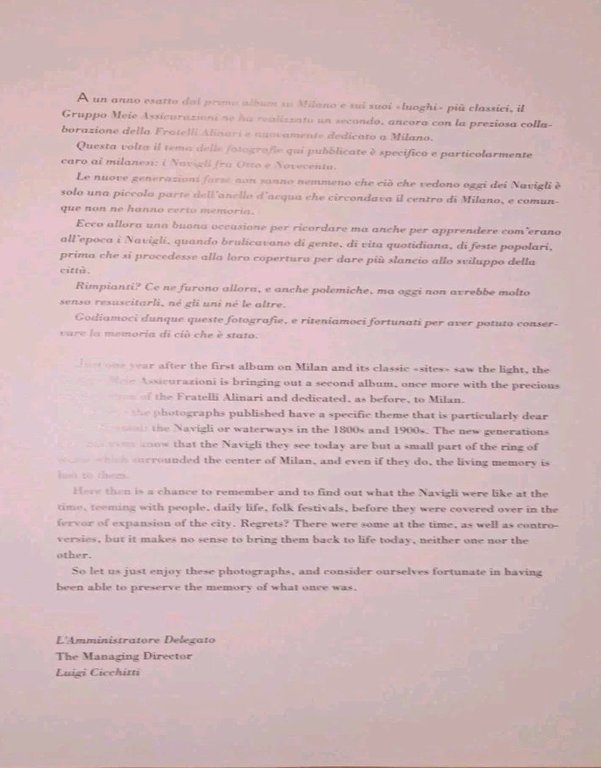 Milano tra ottocento e novecento. I Navigli