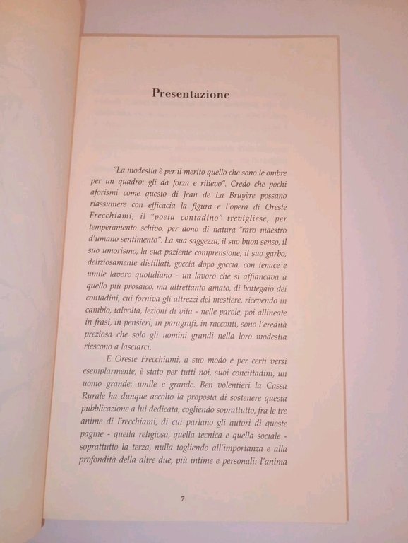 ORESTE FRECCHIANI, pagine scelte