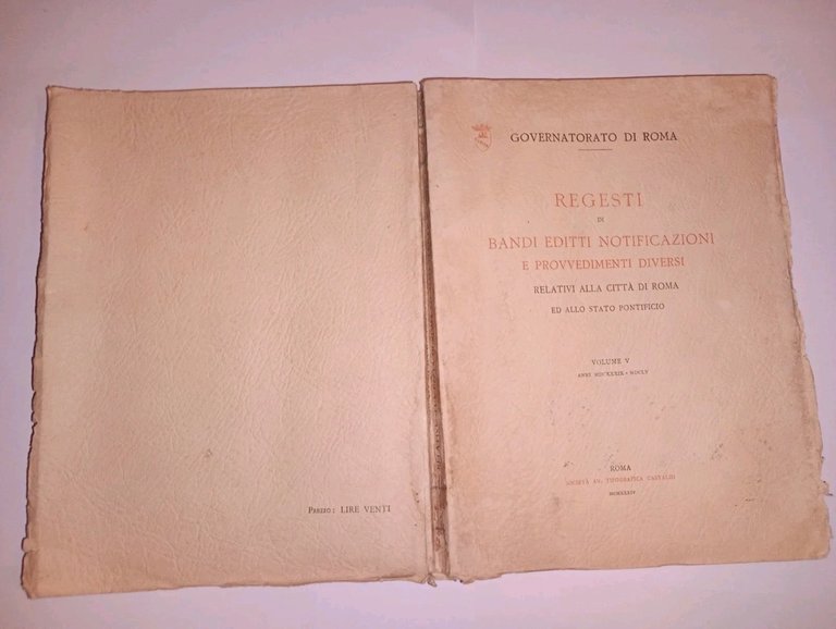 REGESTI DI BANDI EDITTI NOTIFICAZIONI E PROVVEDIMENTI DIVERSI RELATIVI ALLA …