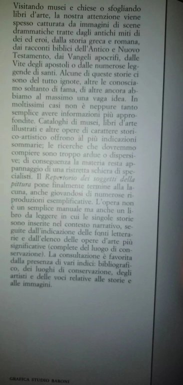 repertorio dei soggetti della pittura. quello che i quadri raccontano