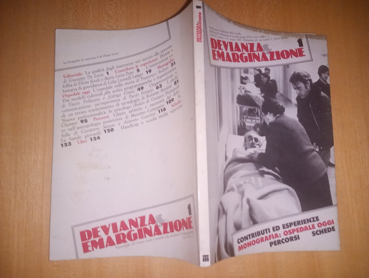 rivista trimestrale DEVIANZA ed EMARGINAZIONE n. 1 - monografia: ospedale … | Immagine principale