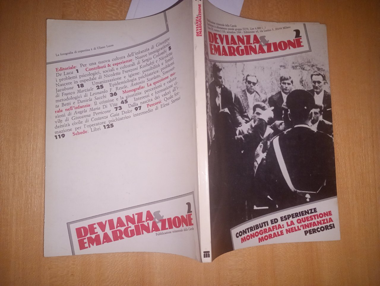rivista trimestrale DEVIANZA ed EMARGINAZIONE n. 2 - monografia: la … | Immagine principale
