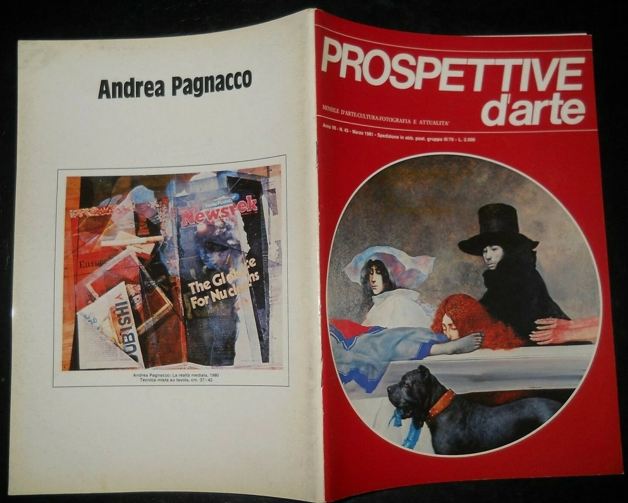 rivista PROSPETTIVE D'ARTE 43/1981 - Goya, Vedova, Pellizza da Volpedo, …