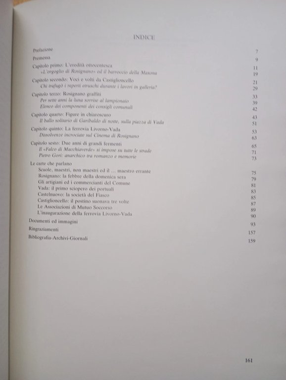 ROSIGNANO XX secolo. quando la luna sorrise al lampionaio. 1900-1912