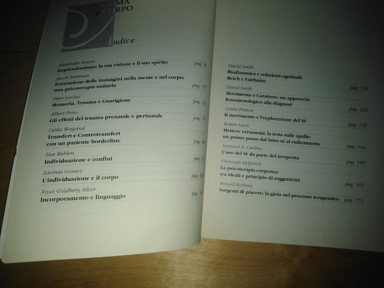 soma e immagine. psicoterapia delle passioni umane. rivista anima e …