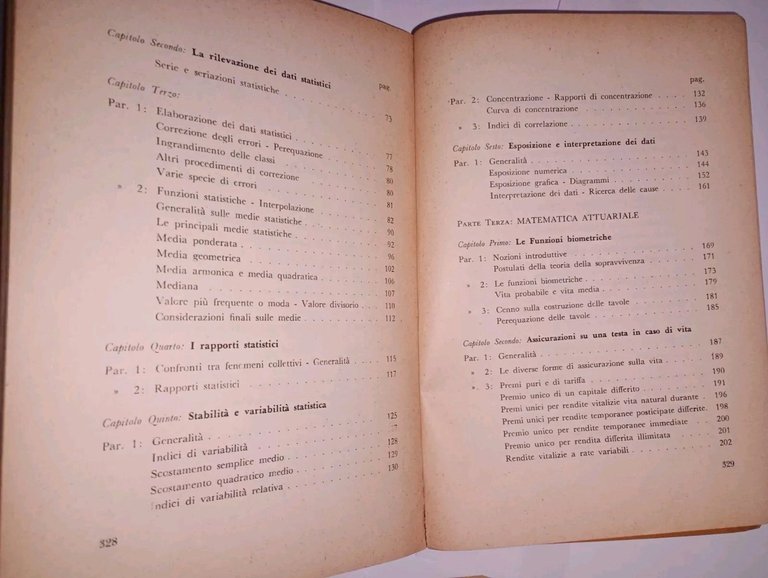 Statistica metodologica, matematica attuariale e cenni di econometria