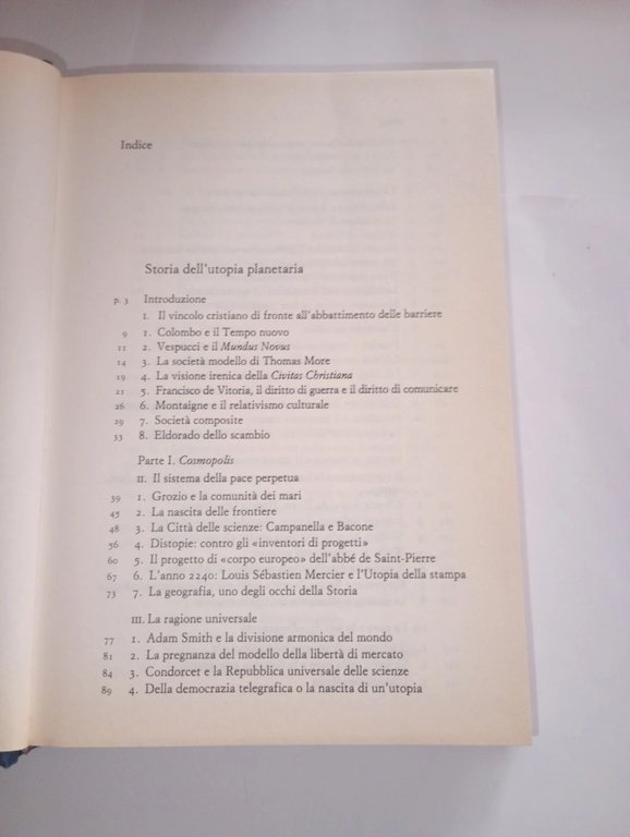 storia dell'utopia planetaria. dalla città profetica alla società globale