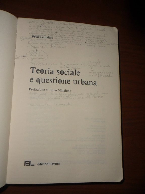Teoria sociale e questione urbana
