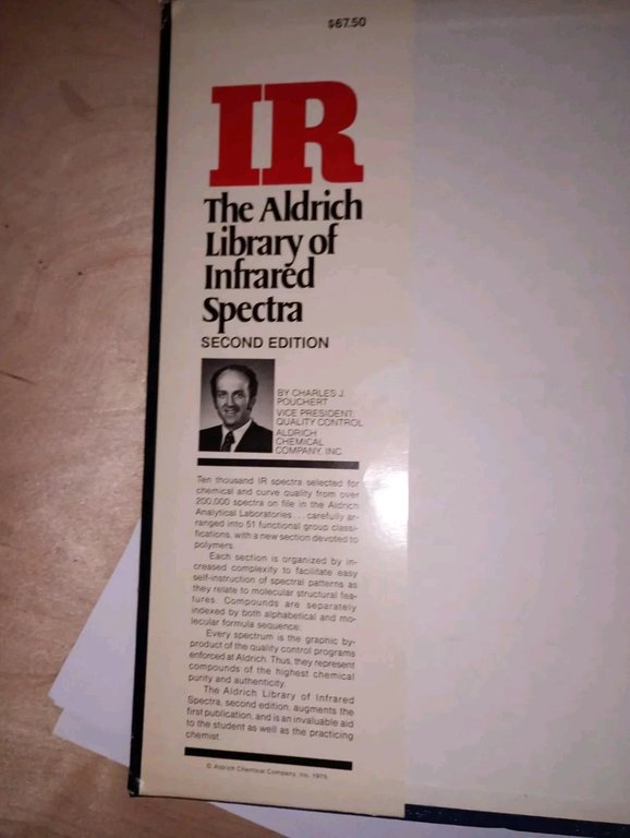 the ALDRICH LIBRARY of INFRARED SPECTRA