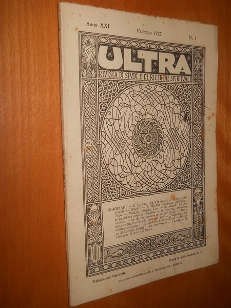 ULTRA. rivista di studi e di ricerche spirituali - anno …