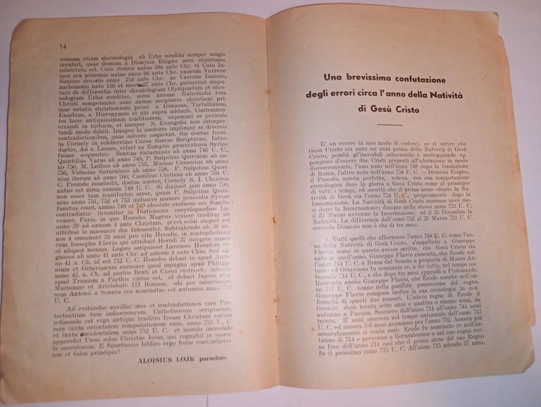 UNA BREVISSIMA CONFUTAZIONE DEGLI ERRORI CIRCA L'ANNO DELLA NATIVITà DI … | Immagine Gallery 3