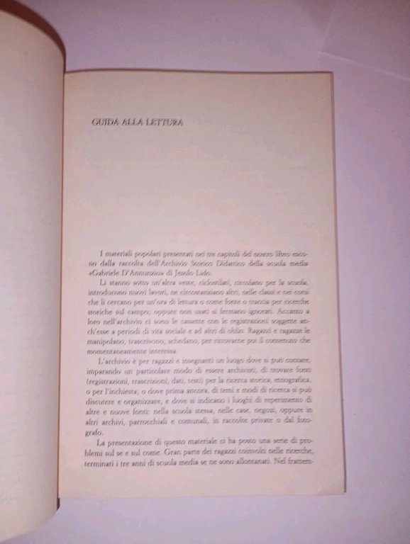 Una sacheta de saco cò un fioreto. memorie orali raccolte …