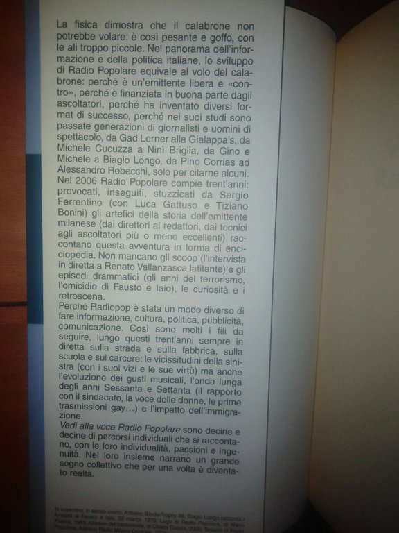 Vedi alla voce radio popolare