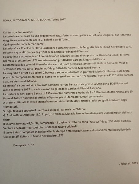 ROMA. Gli Autografi 5