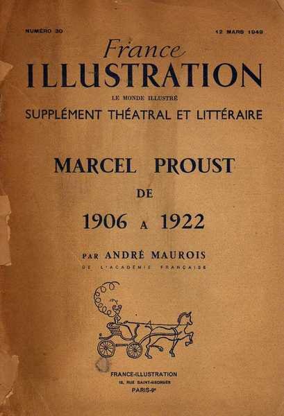 FRANCE ILLUSTRATION, le monde illustré, supplément théatral et littéraire. MARCEL …
