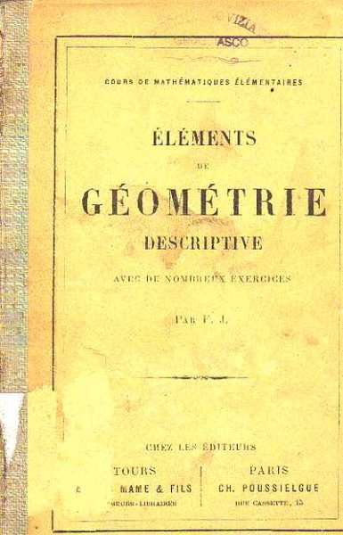 éléments de géométrie descriptive avec de nombreux exercices