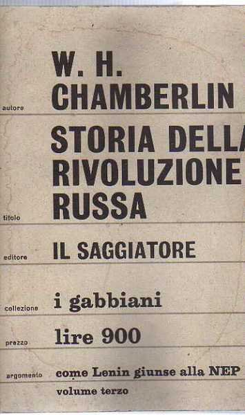 Storia della rivoluzione russa. Vol 3