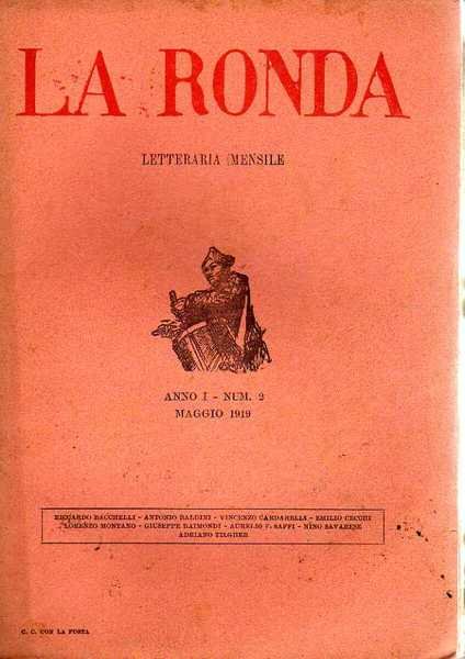 LA RONDA LETTERARIA MENSILE 1919 Anno 1 numero 2